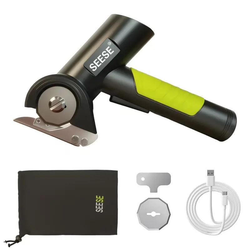 SEESE Cordless Rechargeable Electric Scissors – Portable Cutter for Fabric, Cardboard, Carpet & Leather Sewing Supplies Crafts Sewing Tools Gift for Thanksgiving,Christmas,New Year