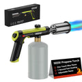 SEESE Powerful Propane Torch,Kitchen Cooking Torch With One-Touch Max Fire, Charcoal Lighter with a Safety Lock, Adjustable Blow Torch for Sous Vide, BBQ, Campfire, Fireplace(Tank Not Included)