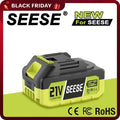 SEESE 21V Max Lithium Battery Pack Compatible with SEESE 21V Cordless Power Tools (1 Pack 21V Battery) Works with SEESE Blower Car Washer Chainsaw and Other Power Tools Gift for Thanksgiving,Christmas,New Year