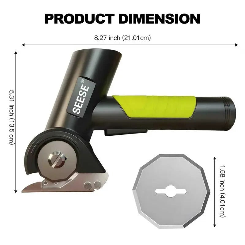 SEESE Cordless Rechargeable Electric Scissors – Portable Cutter for Fabric, Cardboard, Carpet & Leather Sewing Supplies Crafts Sewing Tools Gift for Thanksgiving,Christmas,New Year