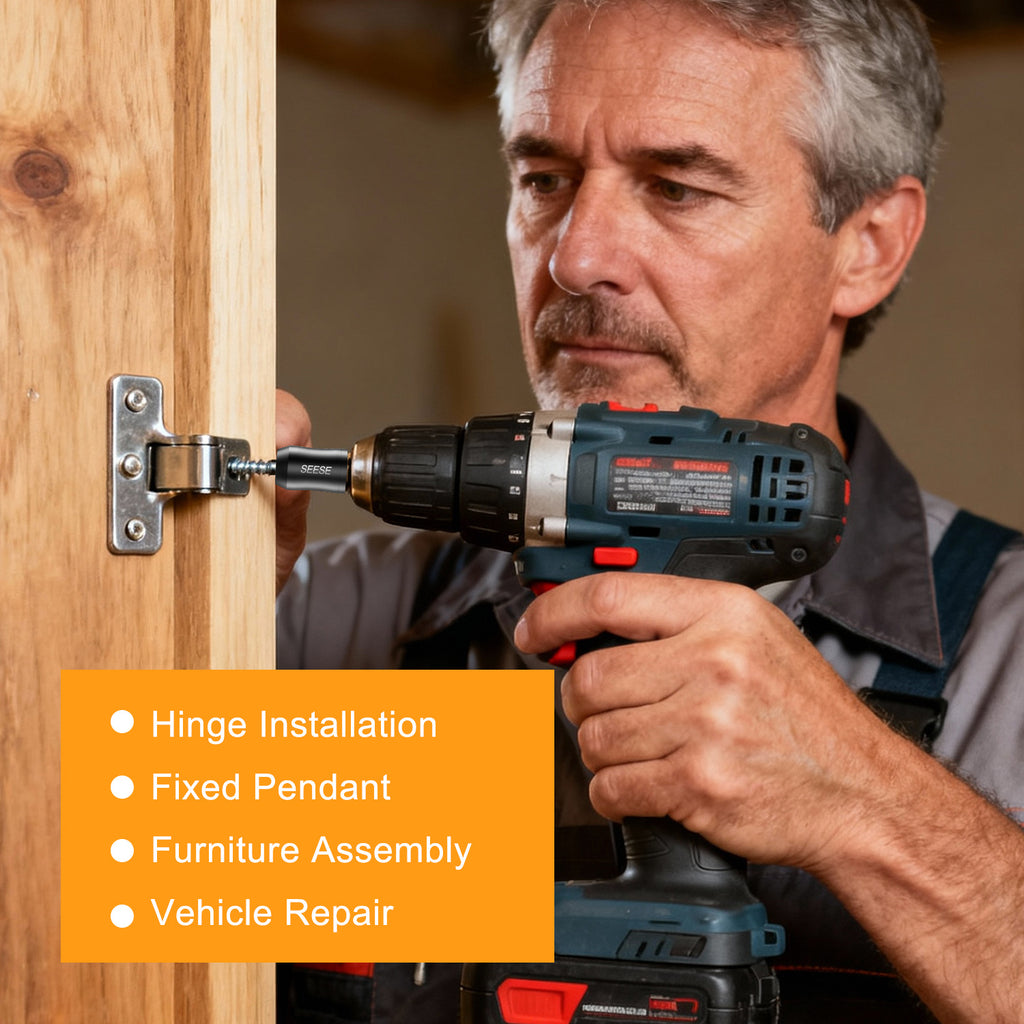 SEESE 2PCS Strong Magnetic Screw Rings – Universal 1/4(6.35mm) Fit for Hex Screwdrivers & Power Drill Bits