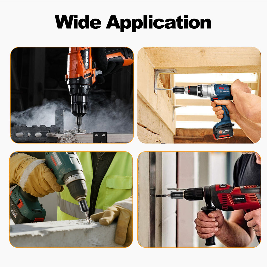 SEESE 2PCS Strong Magnetic Screw Rings – Universal 1/4(6.35mm) Fit for Hex Screwdrivers & Power Drill Bits